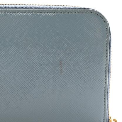 Prada Saffiano Vernice Fiocco Bow Zip Around Wallet Fiordaliso 10 of 18