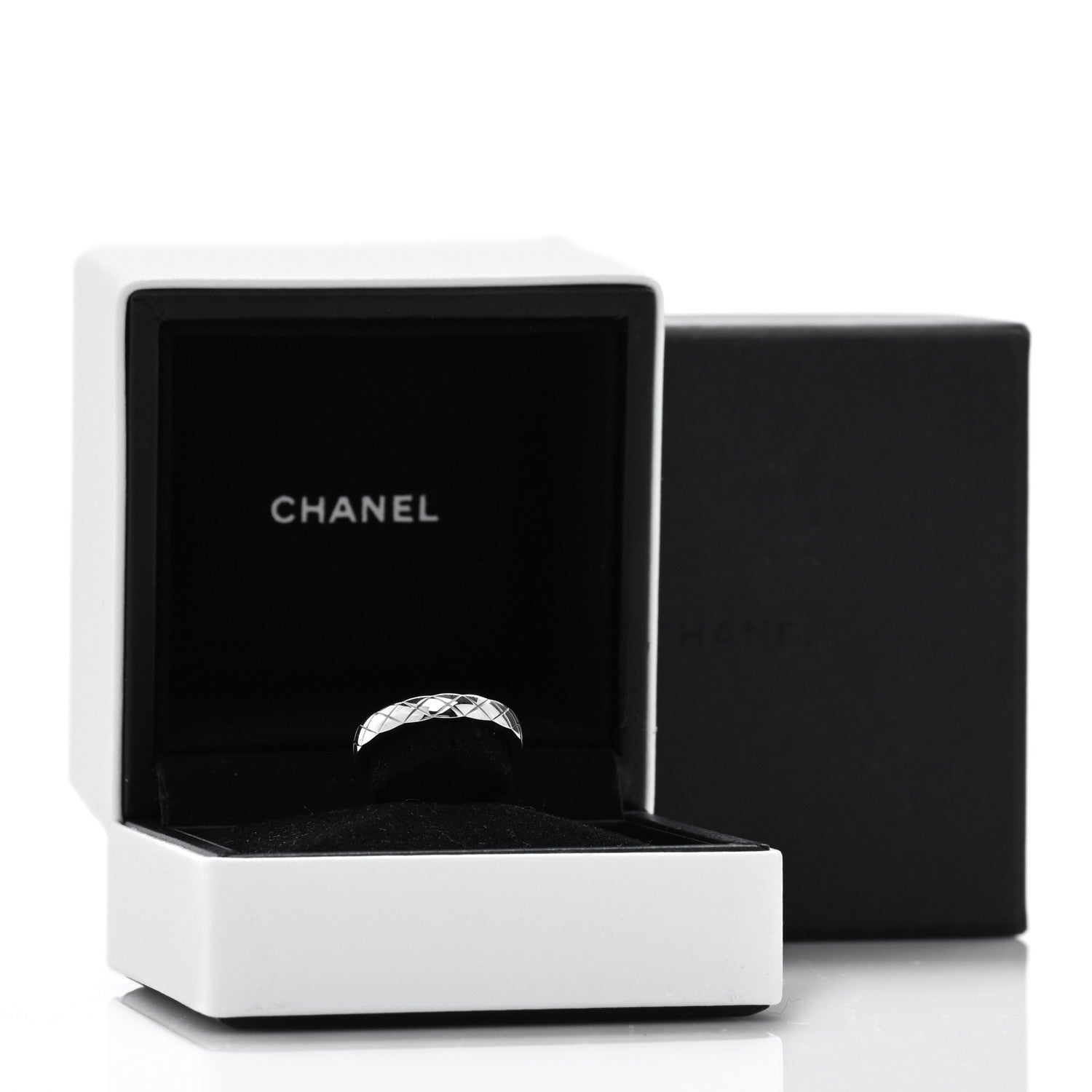Chanel 18K White Gold Mini Coco Crush Ring 50 5.25 5 of 5