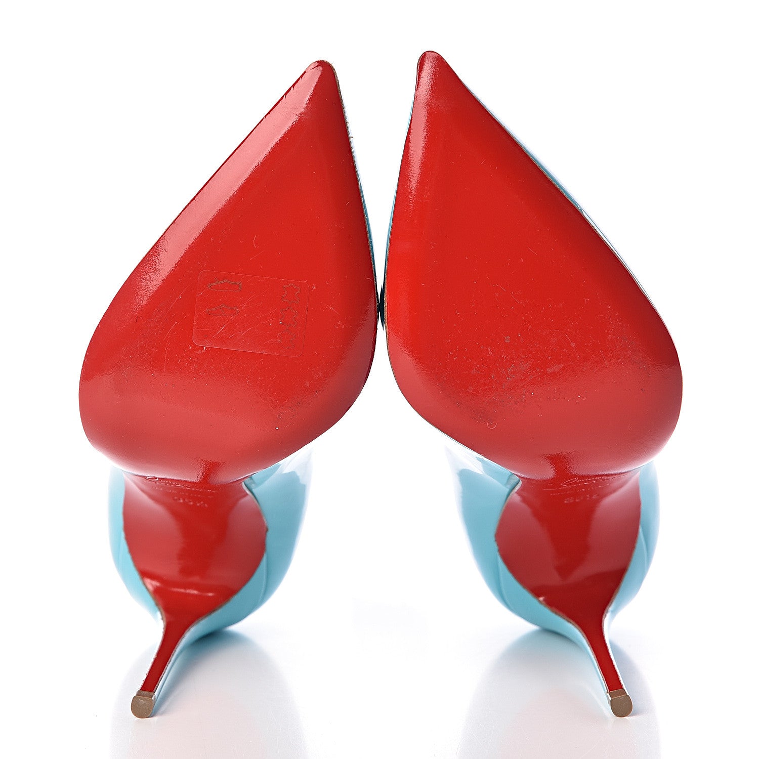Christian Louboutin Patent Pigalle Follies 100 Pumps 35.5 Pacific 7 of 10