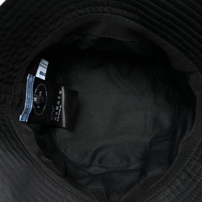 Prada Re-Nylon Metal Triangle Logo Womens Bucket Hat M Black 6 of 7