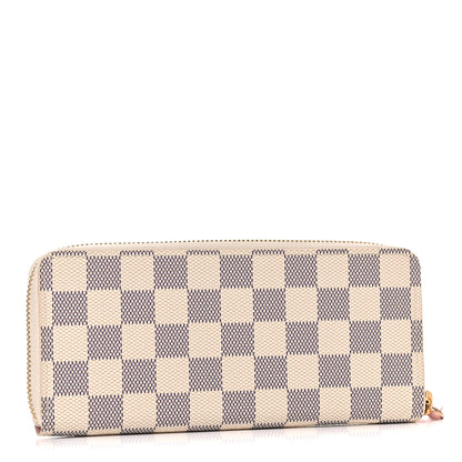 Louis Vuitton Damier Azur Clemence Wallet Rose Ballerine 3 of 10