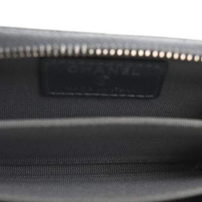 Chanel Iridescent Calfskin Quilted Zip Coin Purse Wallet Light Blue 5 of 11