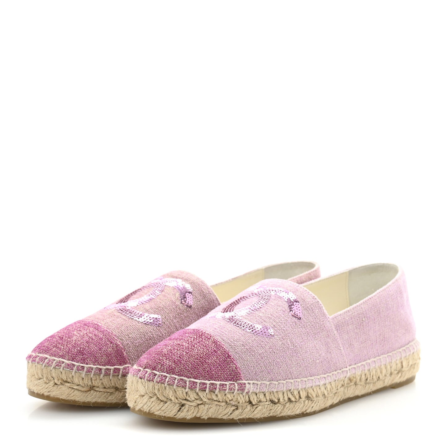 Toile Sequin CC Espadrilles 41 Pink Dark Pink