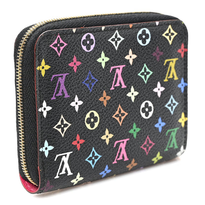 Louis Vuitton Monogram Multicolor Zippy Coin Purse Black Grenade 3 of 7