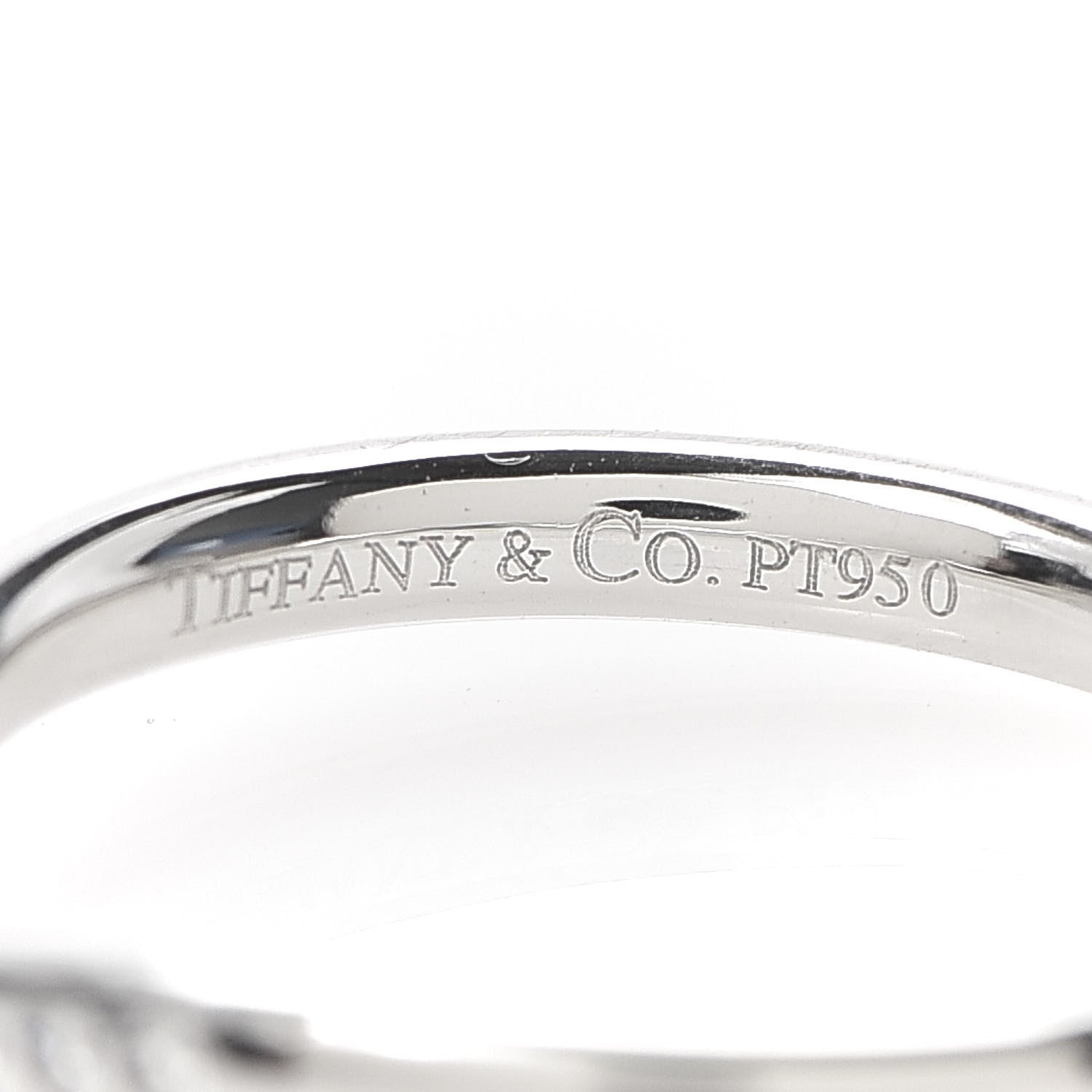 Tiffany Platinum Diamond Elsa Peretti Curved Wedding Band Ring 49 5 4 of 4