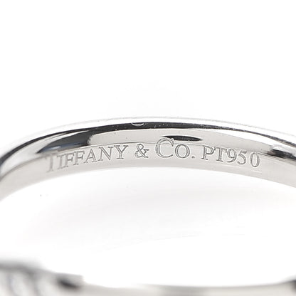 Tiffany Platinum Diamond Elsa Peretti Curved Wedding Band Ring 49 5 4 of 4
