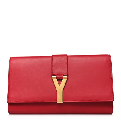 Saint Laurent Calfskin Classic Y Ligne Clutch Rouge Orient 1 of 10