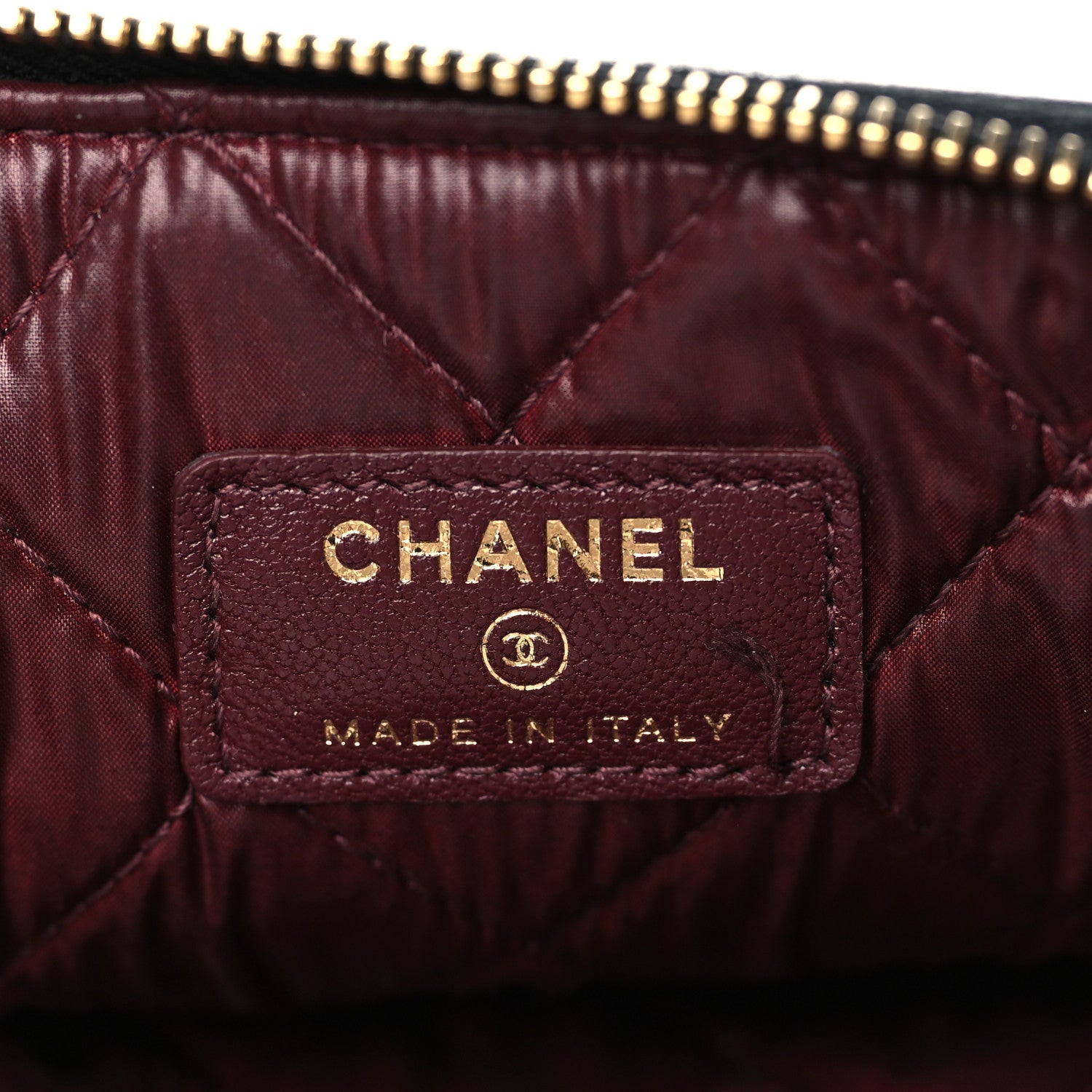Chanel Sheepskin Quilted Mademoiselle Vintage Large Zip Pouch Black 6 of 9