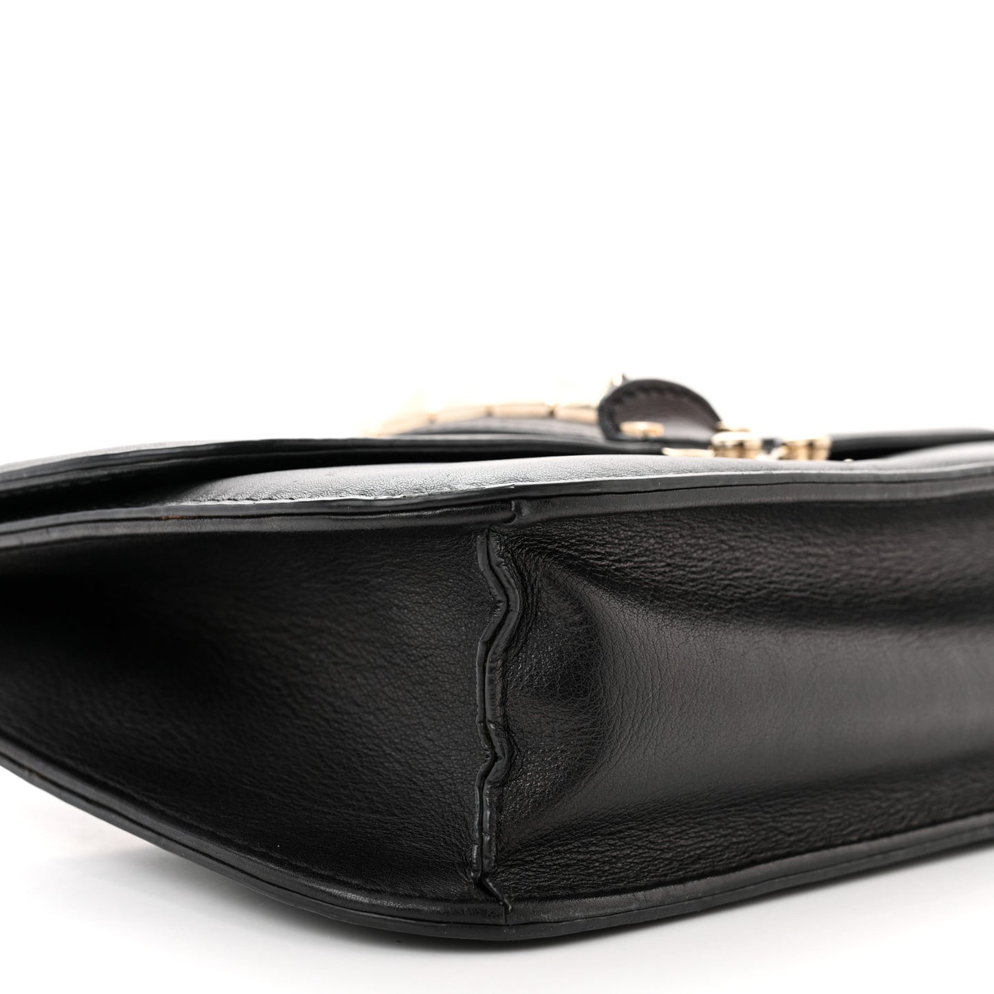 Vitello Medium Glam Lock Rockstud Flap Black