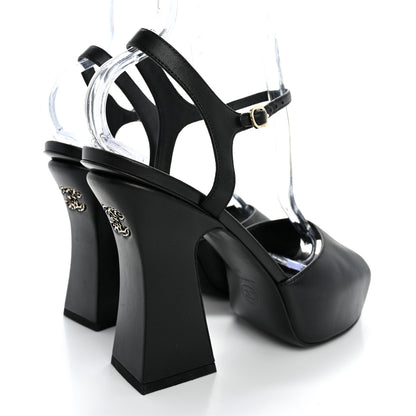 Chanel Lambskin Platform Sandals 40 Black 5 of 13
