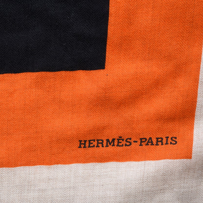 Hermes Cashmere Silk Shawl 140 6 of 6