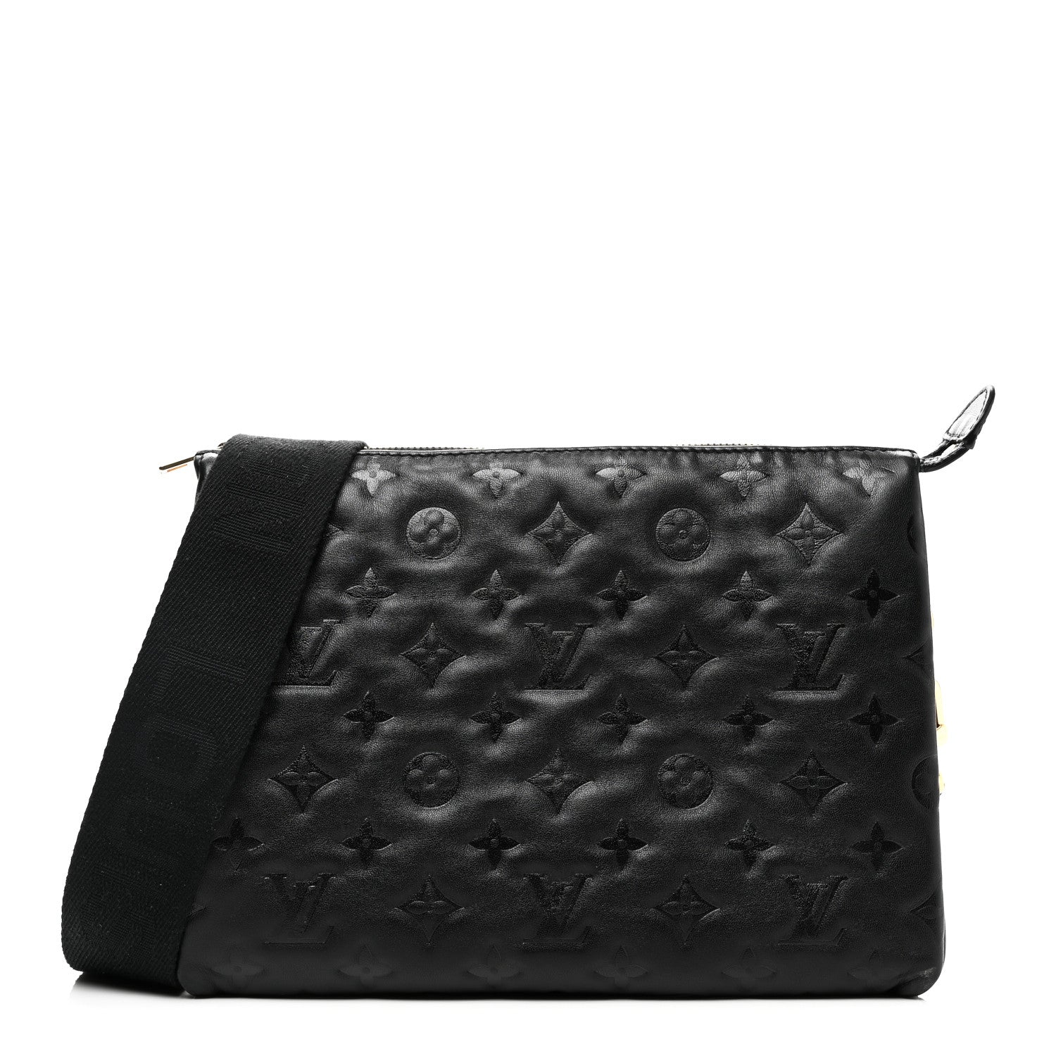 ご*！様 ブラックフライデースペシャルLouis Vuitton PM 首輪　未 Louis Vuitton Lambskin Embossed Monogram Coussin PM Black 1877644
