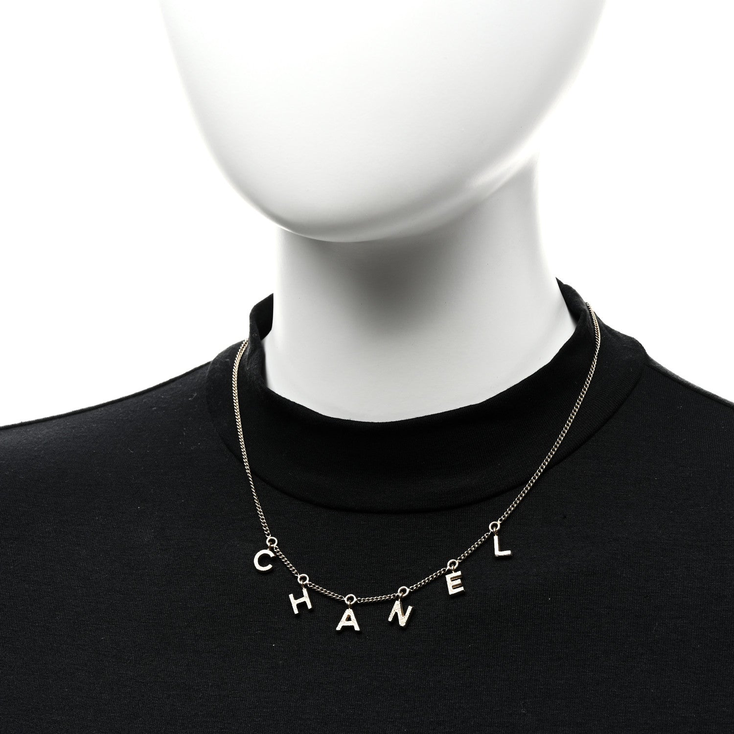 Chanel Logo Necklace Gold 2 of 4