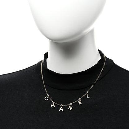 Chanel Logo Necklace Gold 2 of 4