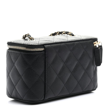 Chanel Caviar Quilted Small Vanity Case With Chain Black 3 of 7