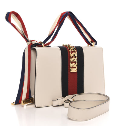 Gucci Calfskin Small Sylvie Shoulder Bag Off White 3 of 11