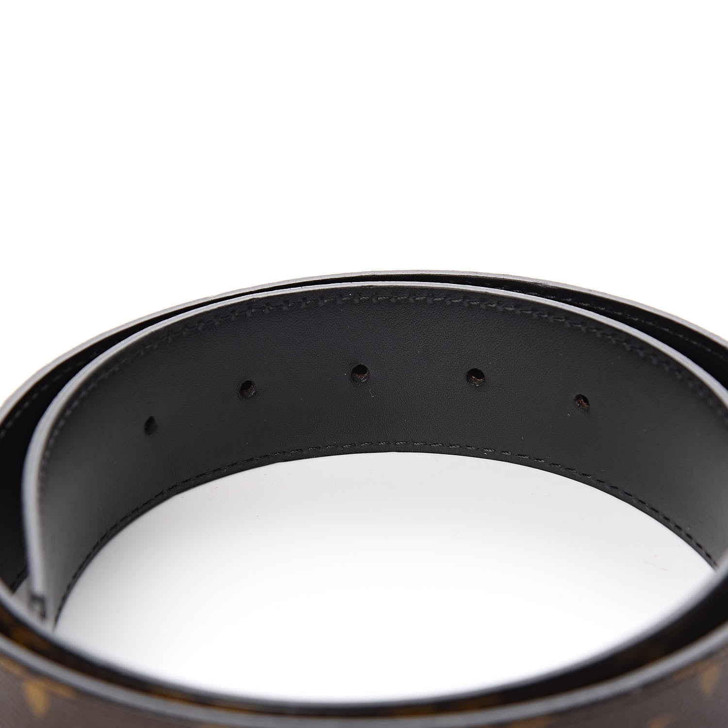 Louis Vuitton Calfskin Monogram 40mm LV Initiales Reversible Belt 85 34 Black 5 of 7