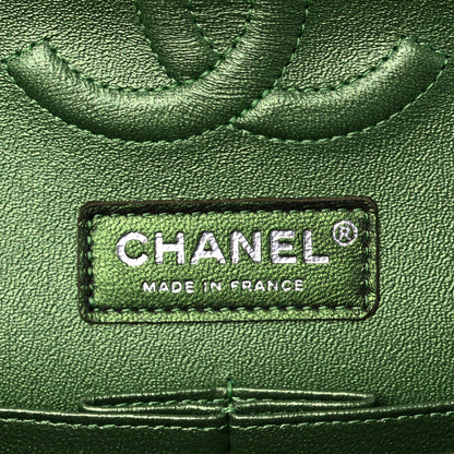 Chanel Iridescent Lambskin Quilted Medium Double Flap Green 5 of 11