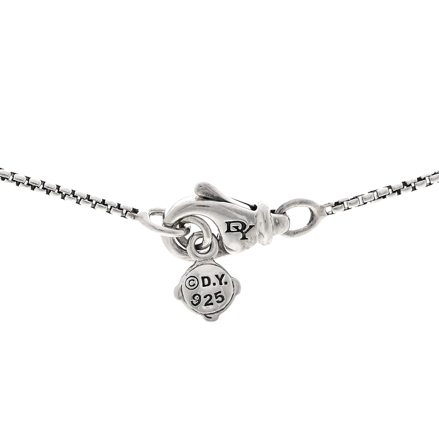 David Yurman Sterling Silver Diamond 16mm Small Starburst Pendant Necklace 4 of 4