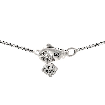 David Yurman Sterling Silver Diamond 16mm Small Starburst Pendant Necklace 4 of 4