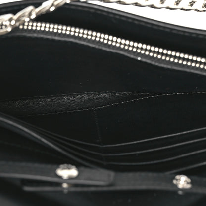 Prada Tessuto Nylon Soft Calf Grommet Wallet On Chain Black 5 of 11