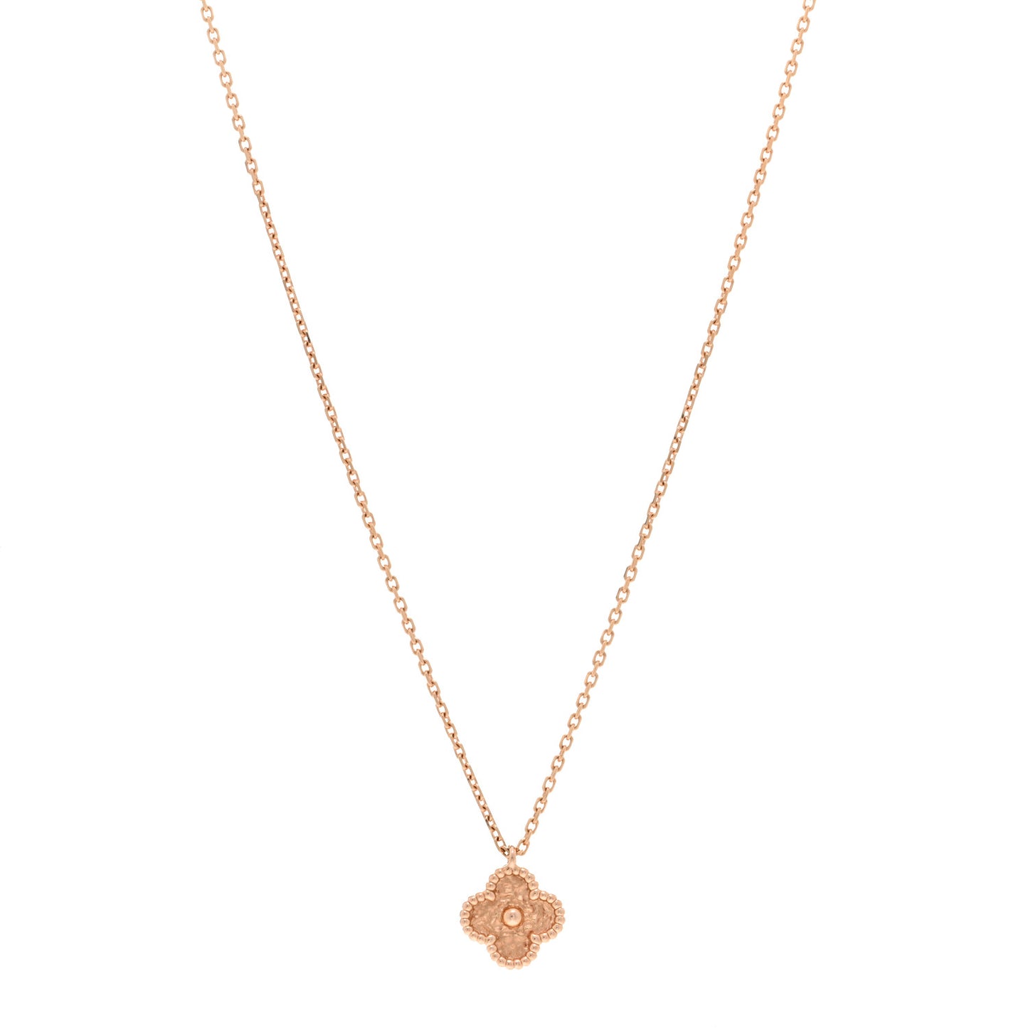 18K Rose Gold Sweet Alhambra Pendant Necklace
