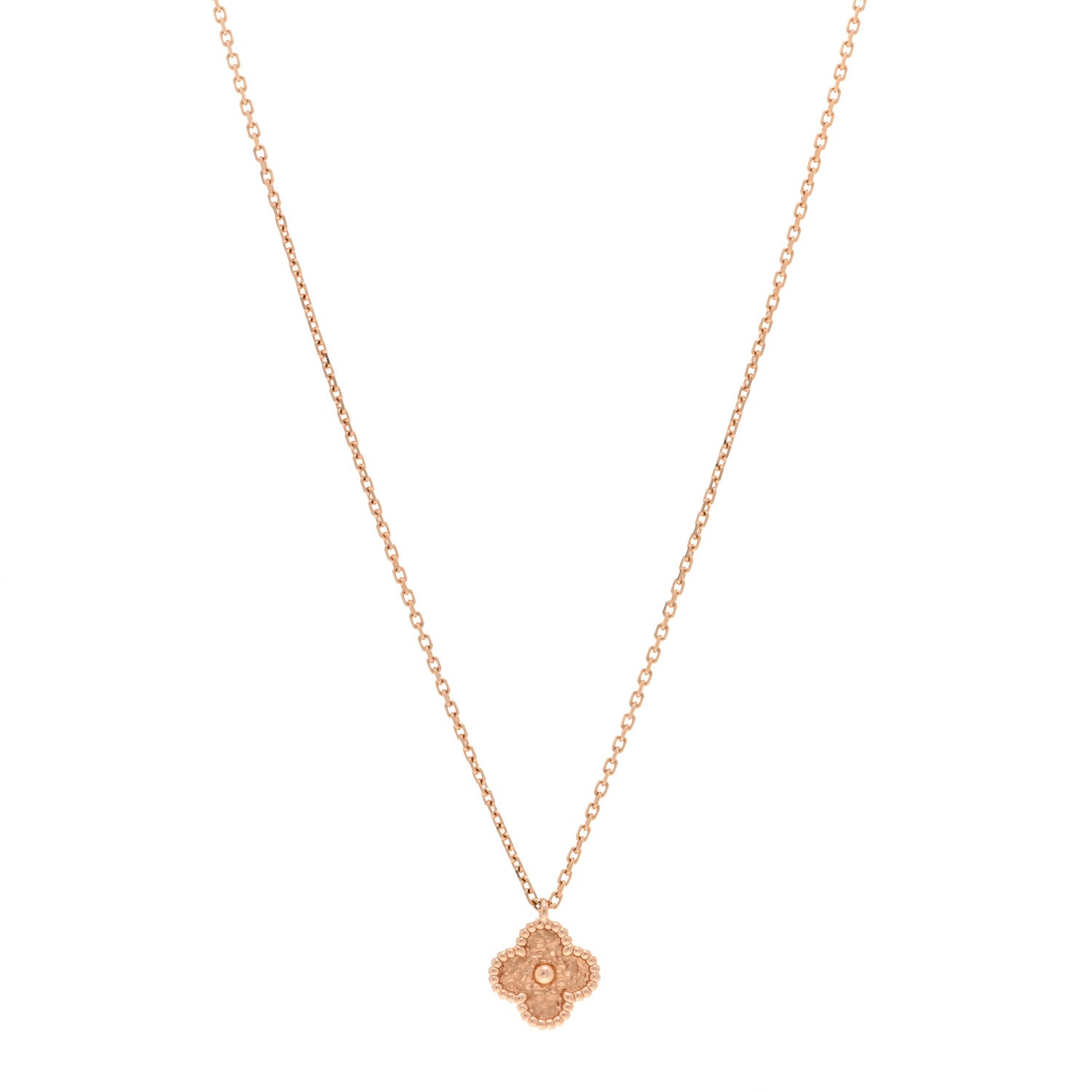 Van Cleef & Arpels 18K Rose Gold Sweet Alhambra Pendant Necklace 1 of 5