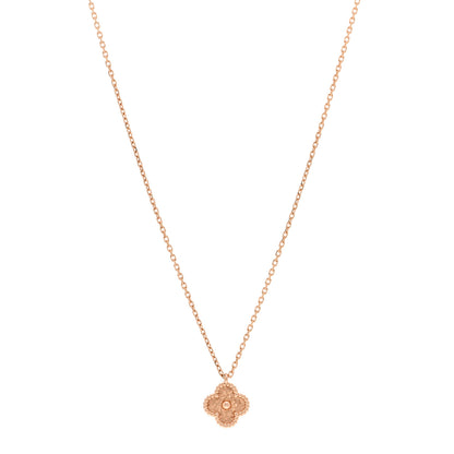 Van Cleef & Arpels 18K Rose Gold Sweet Alhambra Pendant Necklace 1 of 5