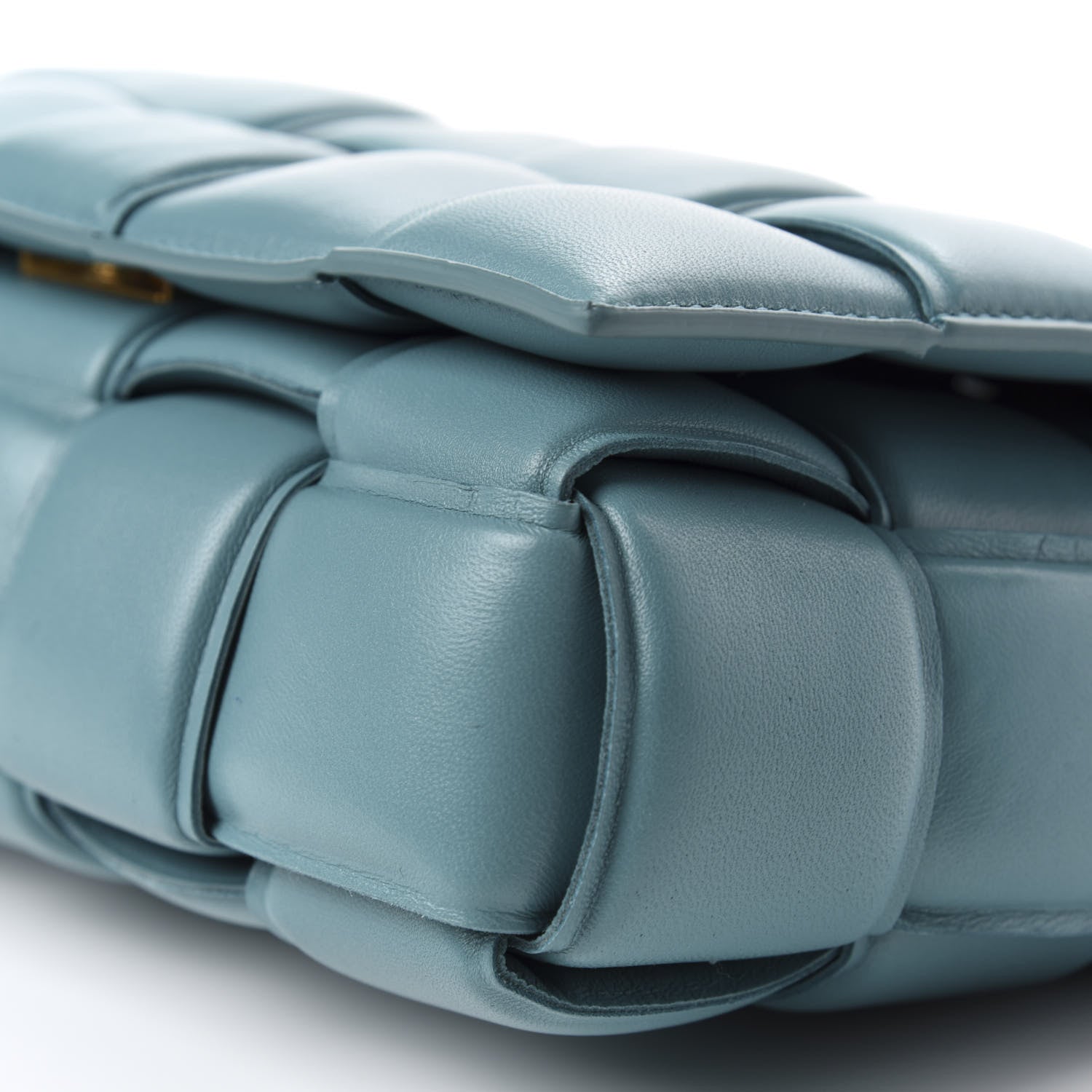 Bottega Veneta Lambskin Maxi Intreccio Padded Chain Cassette Crossbody Bag Mallard 8 of 10