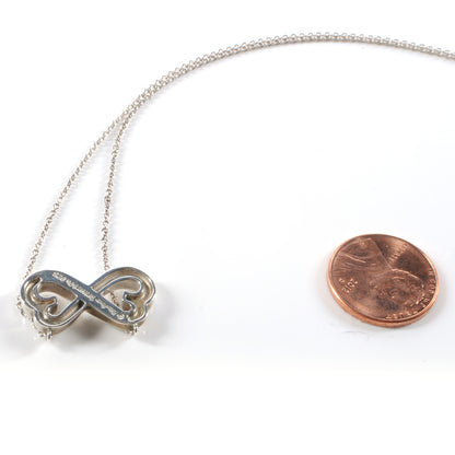 Tiffany Sterling Silver Paloma Picasso Double Loving Heart Necklace 4 of 4
