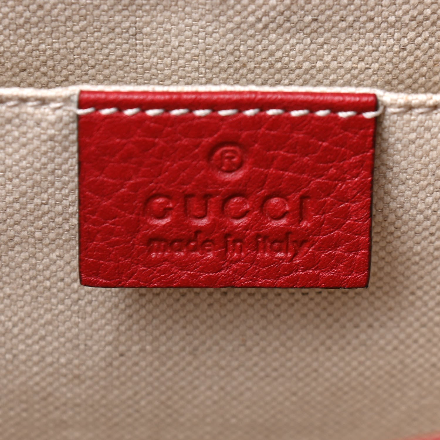 Gucci Calfskin Mini GG Marmont Top Handle Bag Vulcanic Red 5 of 6