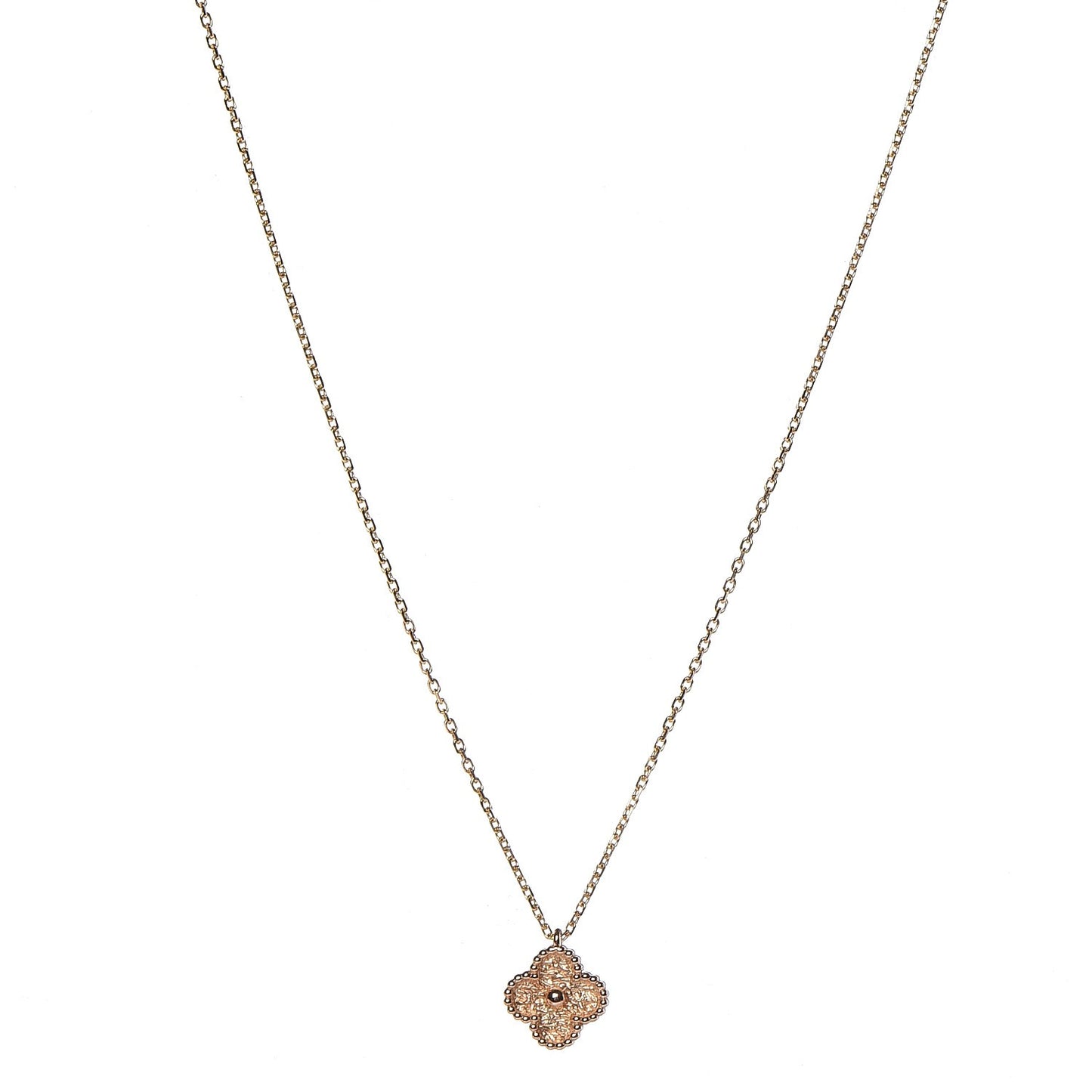 18K Rose Gold Sweet Alhambra Pendant Necklace