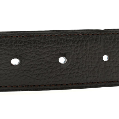 Hermes Polo Bullskin Swift 32mm Enamel Quizz H Belt 85 34 Macassar Bleu Hydra 5 of 7
