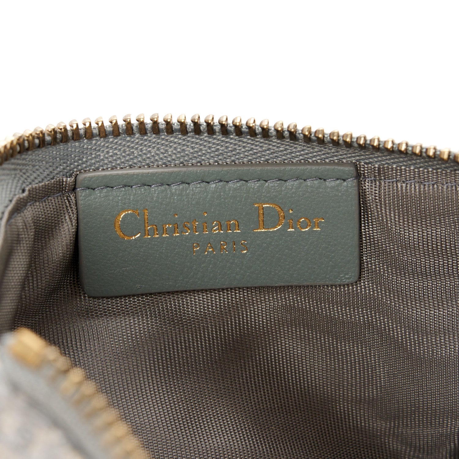Christian Dior Oblique Saddle Chain Long Wallet Grey 10 of 15