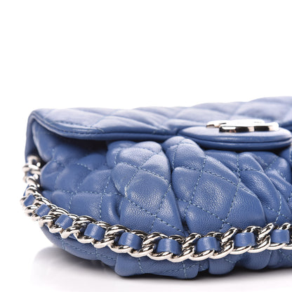 Chanel Washed Lambskin Quilted Mini Chain Around Flap Blue 8 of 10
