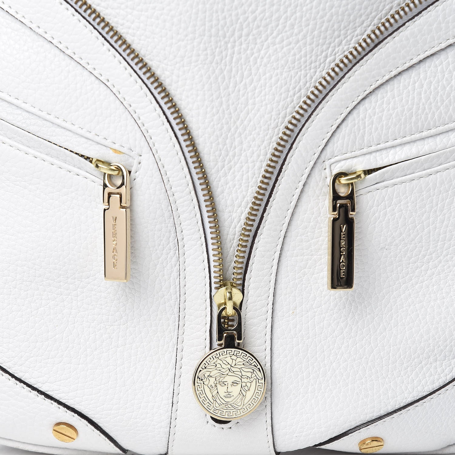 Versace Calfskin Hobo White 8 of 15