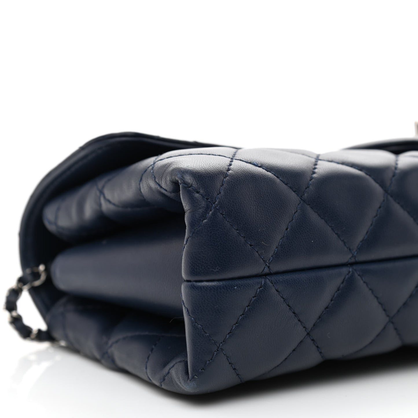 Lambskin Quilted By 4 Flap Crossbody Navy