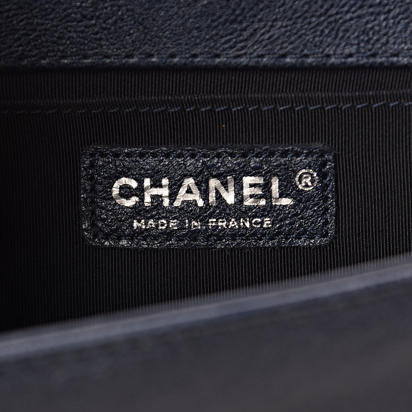 Calfskin Quilted Medium Boy Flap Dark Navy