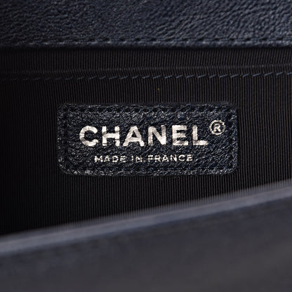 Chanel Calfskin Quilted Medium Boy Flap Dark Navy 6 of 10