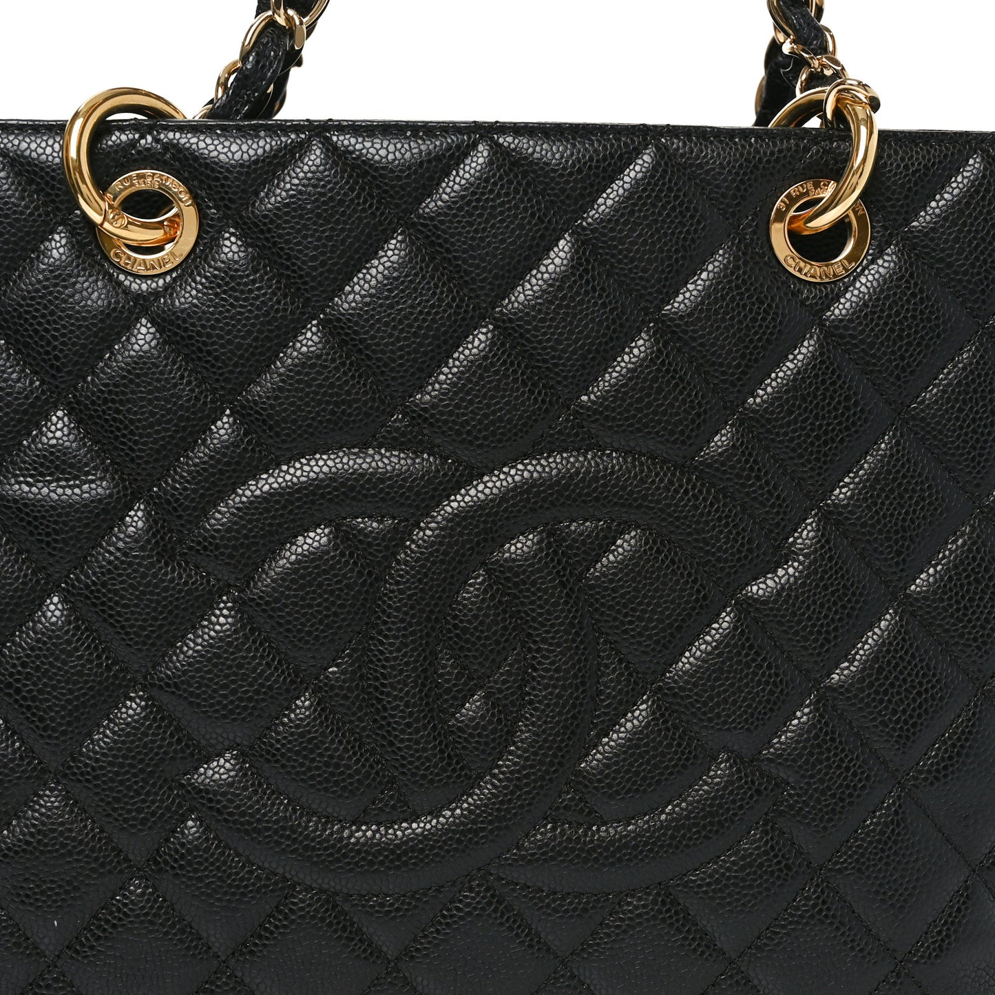 Caviar Quilted XL Grand Shopping Tote GST Black