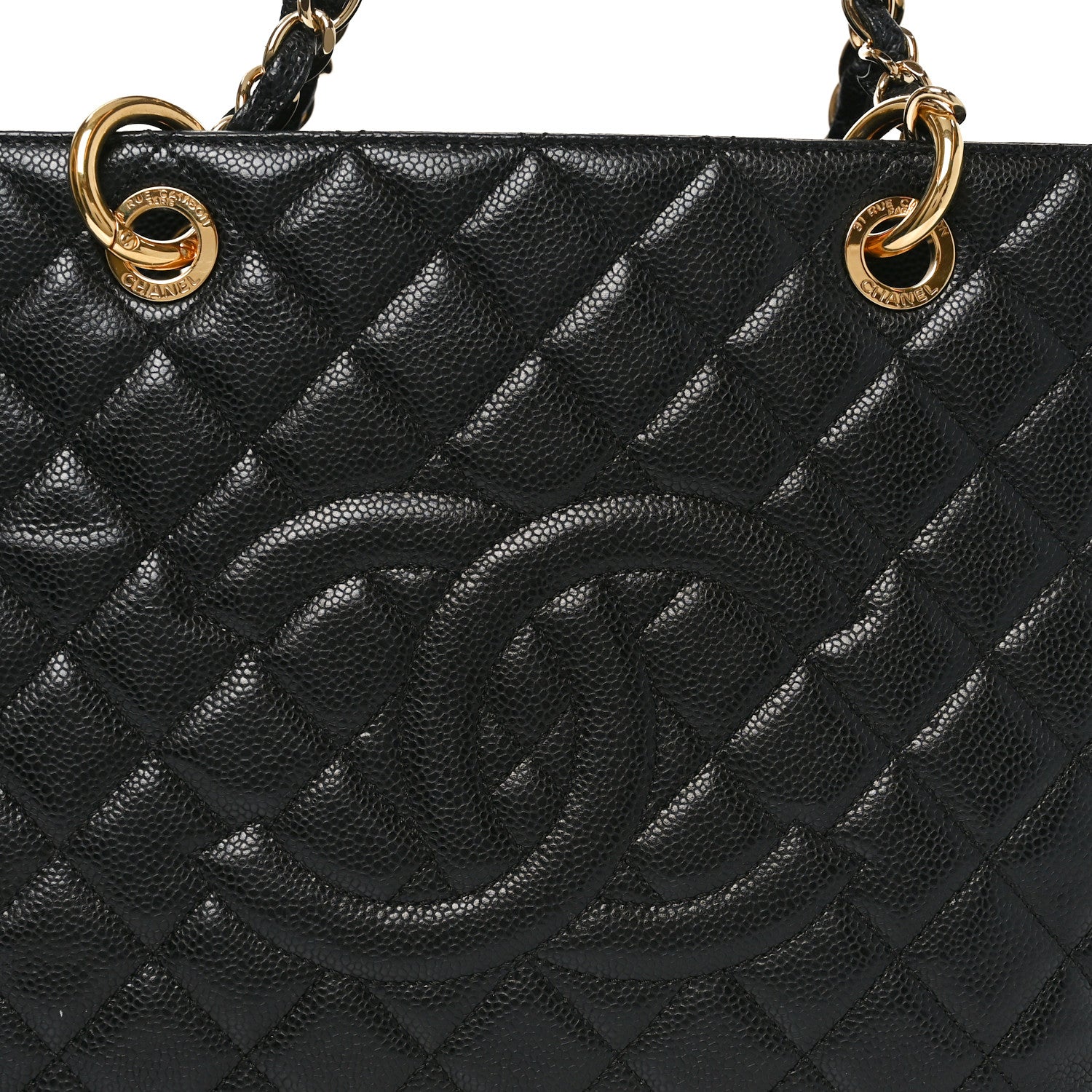 Chanel Caviar Quilted XL Grand Shopping Tote GST Black 8 of 12