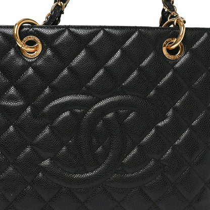 Chanel Caviar Quilted XL Grand Shopping Tote GST Black 8 of 12