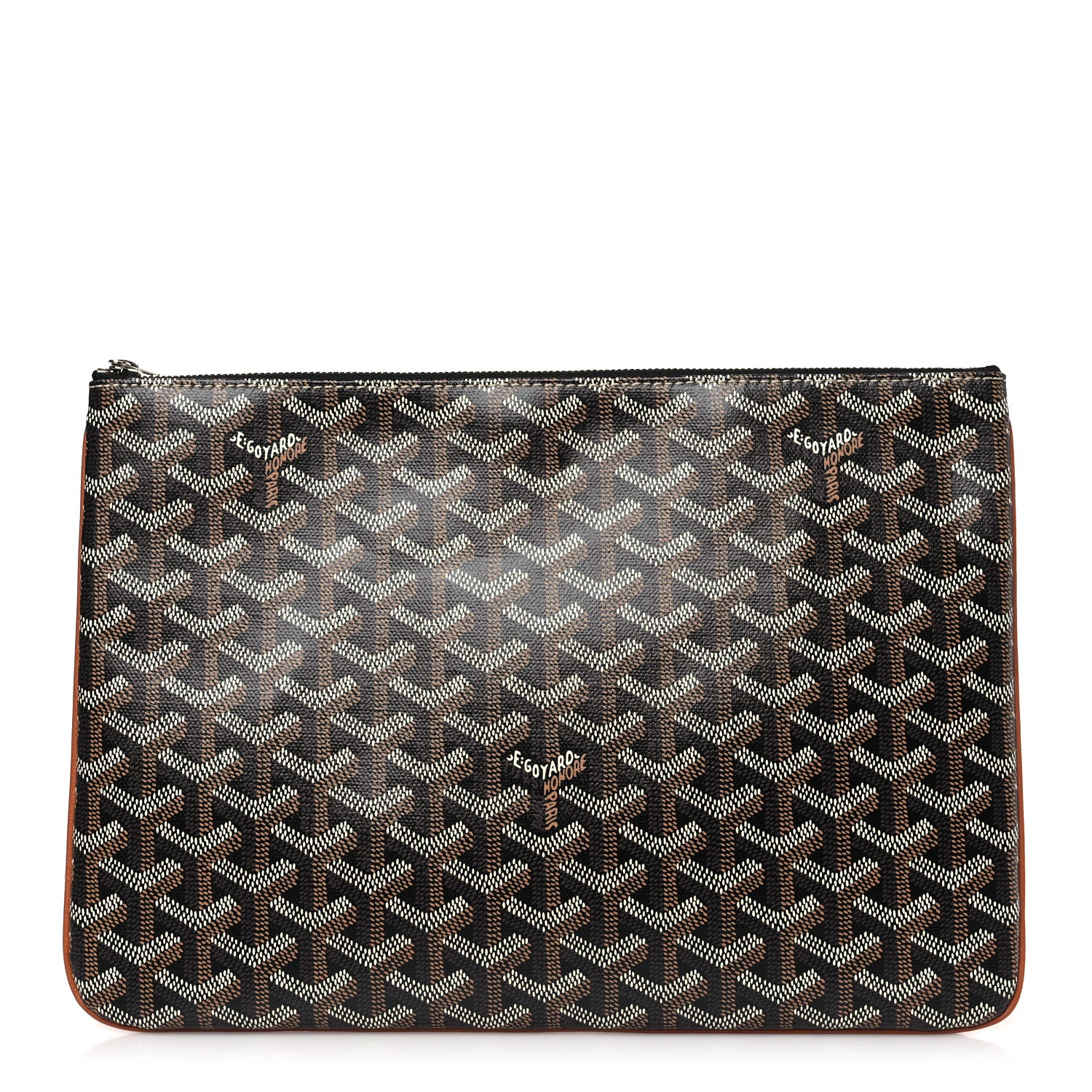 Goyard Goyardine Senat Pochette MM Black Gold 1 of 9