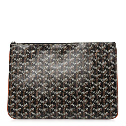 Goyard Goyardine Senat Pochette MM Black Gold 1 of 9