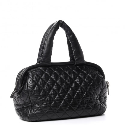 Chanel Lambskin Coco Cocoon Bowler Black 3 of 10