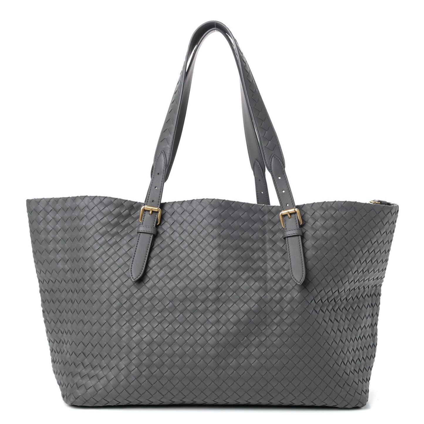 Nappa Intrecciato Large Cesta Tote Light Grey