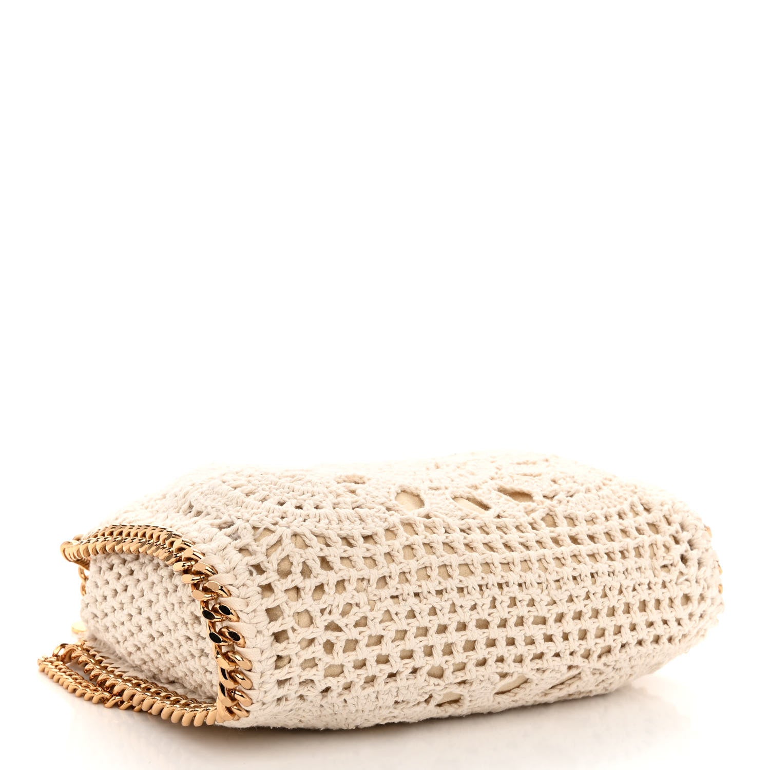 Stella McCartney Cotton Crochet Falabella Ajouree Tote Bag White 4 of 10