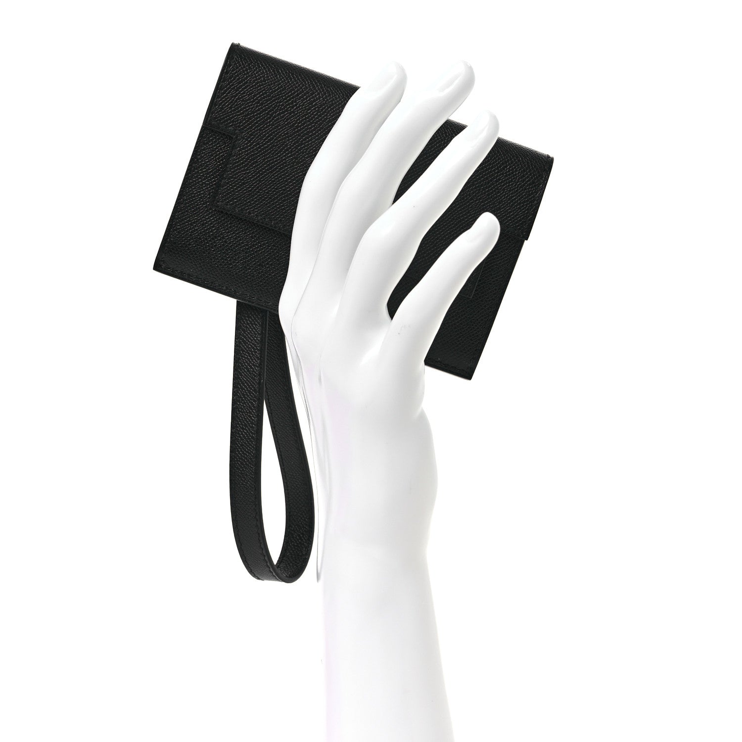 Hermes Madame Calfskin Kelly Pocket Slim Wallet Black 2 of 9