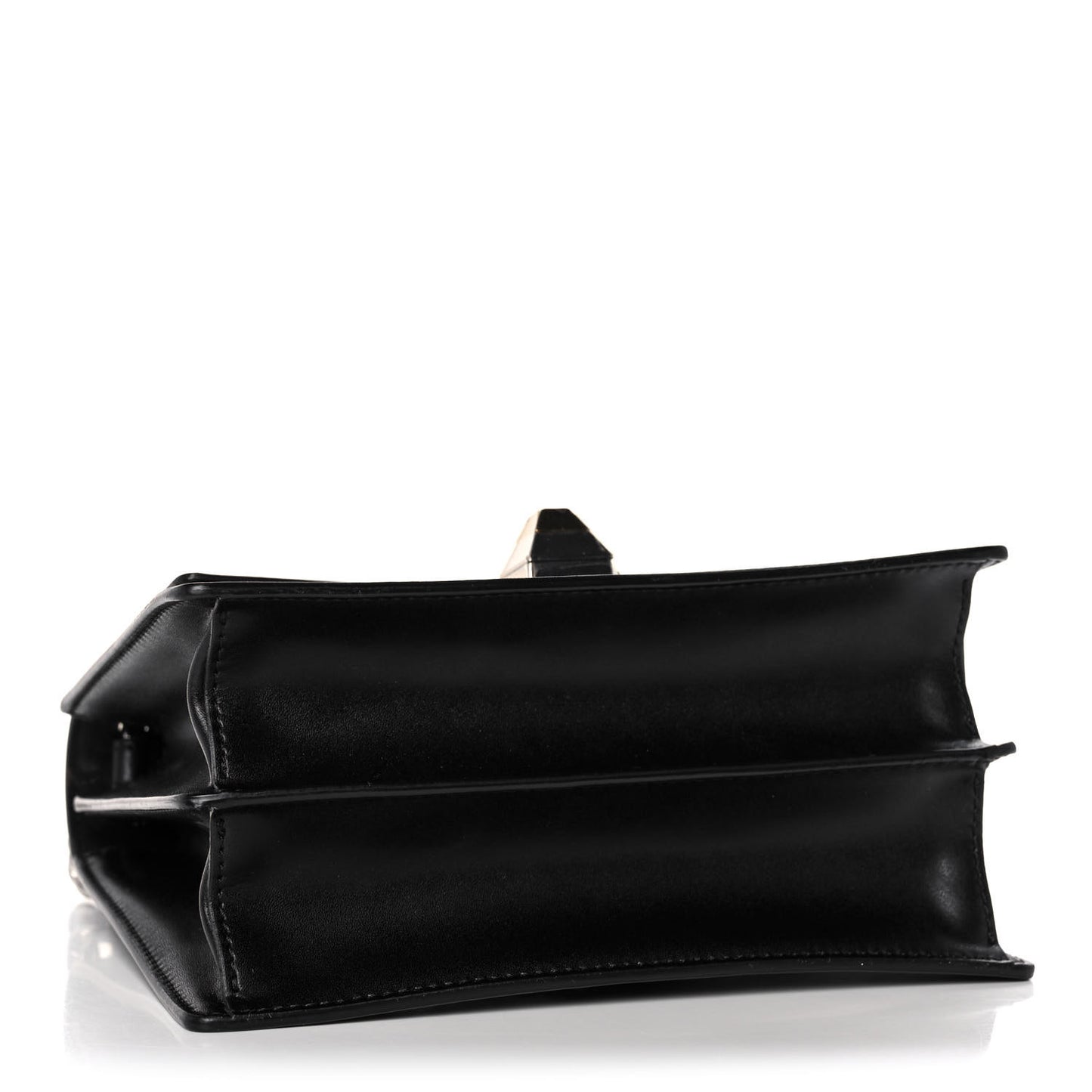 Vitello Liberty Lucido Metal Monster Eyes Studded Small Kan I Shoulder Bag Black