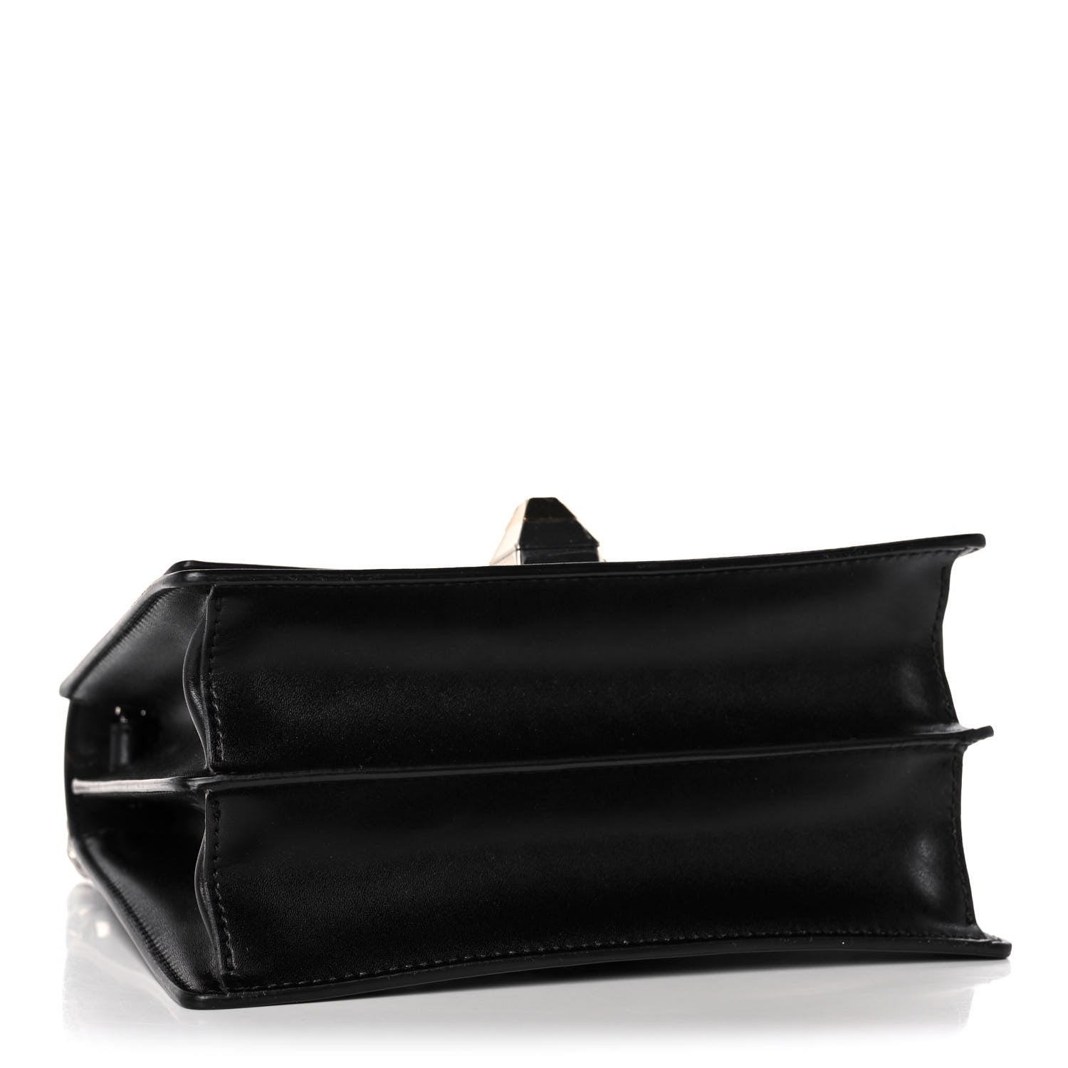 Fendi Vitello Liberty Lucido Metal Monster Eyes Studded Small Kan I Shoulder Bag Black 4 of 14